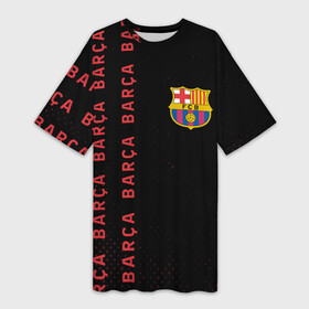 Платье-футболка 3D с принтом БАРСА  Потертости в Петрозаводске,  |  | barca | barcelona | barsa | barselona | fcb | logo | messi | барса | барселона | гранж | знак | клуб | лого | логотип | логотипы | месси | паттерн | символ | символы | футбол | футбольная | футбольный