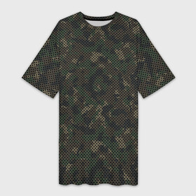 Платье-футболка 3D с принтом Камуфляж Лесной Окраски в Петрозаводске,  |  | camouflage | military | армия | боец | ввс | вдв | вмф | военный камуфляж | воин | война | гру | десантник | дшб | камуфляж | кгб | маскировка | масхалат | мвд | милитари | мчс | омон | охота | патриот | пво