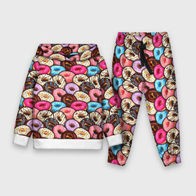 Детский костюм 3D (с толстовкой) с принтом Sweet donut s в Петрозаводске,  |  | confetti | donut | donuts | glaze | powder | shugar | sweet | глазурь | конфетти | пончик | пончики | пудра | сахар | сладкий