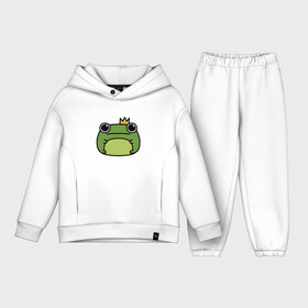 Детский костюм хлопок Oversize с принтом Frog Lucky король в Петрозаводске,  |  | Тематика изображения на принте: animals | childrens pictures | different animals | drawing | frog | frog lucky | lucky | popular illustration | детские картинки | животные | зверёк | звери | земноводных | картинка | лаки | лягуха | лягушечка | лягушка | лягушка лаки