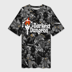 Платье-футболка 3D с принтом Darkest Dungeon  characters в Петрозаводске,  |  | adventure | badge | characters | darkest dungeon | dungeon | emblem | logo | pc role playing game | treasure hunt | знак | компьютерная ролевая игра | логотип | персонажи | подземелье | поиск сокровищ | приключения | темнейшее подземел