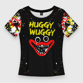 Женская футболка 3D Slim с принтом Поппи Плейтайм  хагги вагги в Петрозаводске,  |  | huggy wuggy | poppy playtime | игра | кукла | монстр | плэйтайм | поппи плейтайм | хагги вагги | хоррор