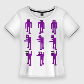Женская футболка 3D Slim с принтом Five Nights At Freddy s purple guy в Петрозаводске,  |  | five nights at freddys | fnaf | freddy | horror | purple guy | william affton | william afton | фиолетовый человек | фнаф