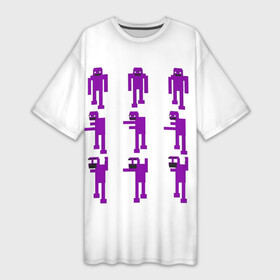 Платье-футболка 3D с принтом Five Nights At Freddy s purple guy в Петрозаводске,  |  | five nights at freddys | fnaf | freddy | horror | purple guy | william affton | william afton | фиолетовый человек | фнаф