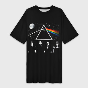 Платье-футболка 3D с принтом PINK FLOYD LOGO  ПИНК ФЛОЙД НЕБО в Петрозаводске,  |  | pink floyd | артрок | группа | музыка | пинк флойд | прогрессивный рок | протопрог | психоделический рок | рок | рок группа | спейсрок | эйсидрок | экспериментальный рок