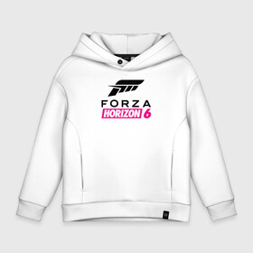 Детское худи Oversize хлопок с принтом Forza Horizon 6  logo в Петрозаводске, френч-терри — 70% хлопок, 30% полиэстер. Мягкий теплый начес внутри —100% хлопок | боковые карманы, эластичные манжеты и нижняя кромка, капюшон на магнитной кнопке | arcade racing simulator | auto racing | computer game | forza horizon | forza horizon  6 | logo | motorcycle racing | racing | автогонки | аркадный гоночный симулятор | гонки | компьютерная игра | логотип | мотогонки