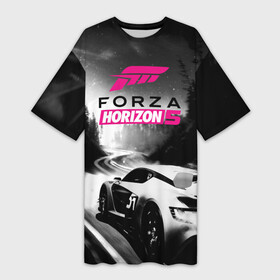 Платье-футболка 3D с принтом Forza Horizon 5  night race в Петрозаводске,  |  | arcade racing simulator | car | forza horizon | forza horizon  5 | logo | night | pc game | race | sports | автомобиль | аркадный гоночный симулятор | гонка | компьютерная игра | логотип | ночь | спортивный