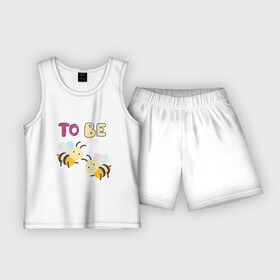 Детская пижама с шортами хлопок с принтом Две пчелы в Петрозаводске,  |  | английский | забавно | надпись | насекомые | прикол | пчела | пчёлы | смешно | смешное