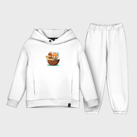 Детский костюм хлопок Oversize с принтом Inside Ramen Bowl в Петрозаводске,  |  | anime | dood | fox | аниме | вкусный | голодный | еда | креветка | лапочка | лапша | лиса | лисенок | милый | мимими | рамен