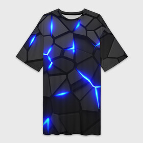 Платье-футболка 3D с принтом Cyberpunk 2077: броня синяя сталь в Петрозаводске,  |  | 3d | 3d плиты | 3d разлом | 3д | 3д плиты | 3д разлом | rift | steel | абстракт | броня | броня киберпанк | геометрия | дота | камни | камуфляж | киберпанк | киберпанк 2077 | киберпанк броня | кубики | пластик | плиты