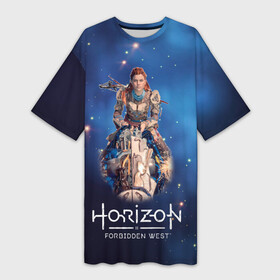 Платье-футболка 3D с принтом Элой Aloy  Horizon в Петрозаводске,  |  | aloy | horizon | horizon forbidden west | horizon zero dawn | харайзон | хорайзон | элой
