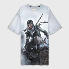Платье-футболка 3D с принтом Rise of the Tomb Raider  Лара Крофт в Петрозаводске,  |  | Тематика изображения на принте: croft | lara | raider | tomb | гробниц | крофт | лара | расхитительница