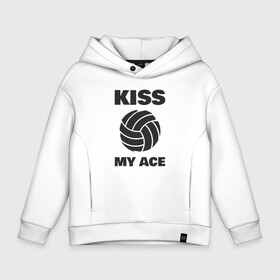 Детское худи Oversize хлопок с принтом Volleyball   Kiss My Ace в Петрозаводске, френч-терри — 70% хлопок, 30% полиэстер. Мягкий теплый начес внутри —100% хлопок | боковые карманы, эластичные манжеты и нижняя кромка, капюшон на магнитной кнопке | Тематика изображения на принте: ball | beach | game | sport | volley | volleyball | волейбол | волейболист | волейболистка | гол | игра | игрок | мяч | площадка | пляж | пляжный | победа | сетка | спорт | тренер | чемпион