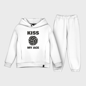 Детский костюм хлопок Oversize с принтом Volleyball   Kiss My Ace в Петрозаводске,  |  | ball | beach | game | sport | volley | volleyball | волейбол | волейболист | волейболистка | гол | игра | игрок | мяч | площадка | пляж | пляжный | победа | сетка | спорт | тренер | чемпион