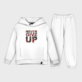 Детский костюм хлопок Oversize с принтом NEVER GIVE UP Liverpool Ливерпуль в Петрозаводске,  |  | champions | football | liverpool | never give up | soccer | uefa | world cup | ливер | ливерпуль | лига чемпионов | салах | форма | формы | футбол