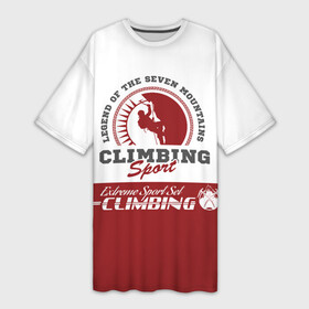 Платье-футболка 3D с принтом Альпинизм  (Climbing) в Петрозаводске,  |  | athlete | carbines | climber | climbing | extreme | travel | альпинизм | альпинист | вершина | горы | карабины | покоритель | промальп | промышленный альпинизм | путешествия | риск | скалолаз | скалы | снаряжение | спорт