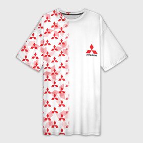 Платье-футболка 3D с принтом Mitsubishi  Mini logo  Half pattern в Петрозаводске,  |  | mitsubishi | motorsport | patern | pattern | sport | митсубиси | митсубиши | мицубиси | патерн | паттерн | спорт