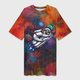 Платье-футболка 3D с принтом Космический ленивец  Space Sloth в Петрозаводске,  |  | folivora | space | space sloth | зверь | космический | космический ленивец | космос | лежебок | лежебока | ленивцы | лентяй | листоеды | лодырь | млекопитающий
