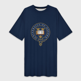 Платье-футболка 3D с принтом Oxford  эмблема университета в Петрозаводске,  |  | university of oxford | англия | британия | великобритания | вуз | колледж | образование | оксфорд | студенты | университет | школа