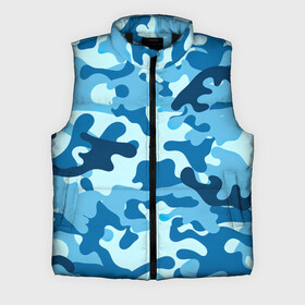 Мужской жилет утепленный 3D с принтом Камуфляж Sky Blue Camo в Петрозаводске,  |  | blue | camo | sky | камуфляж | синий | хайп | шмот