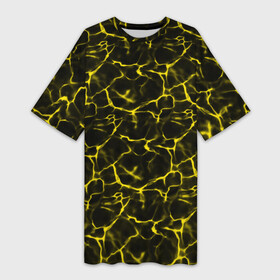 Платье-футболка 3D с принтом Yellow Ripple  Желтая Рябь в Петрозаводске,  |  | flash | lightning | ocean | ripple | sea | yellow | yellow ripple | вода | вспышка | желтая вспышка | желтая молния | желтая рябь | желтое | молния | море | океан | рябь