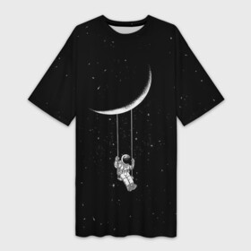 Платье-футболка 3D с принтом Космонавт  Звёзды в Петрозаводске,  |  | alien | earth | express | futurama | galaxy | moon | nasa | planet | space | star | ufo | world | астронавт | вселенная | гагарин | галактика | звезда | звезды | земля | инопл | космонавт | космос | луна | мир | наса | небо | нло | планета