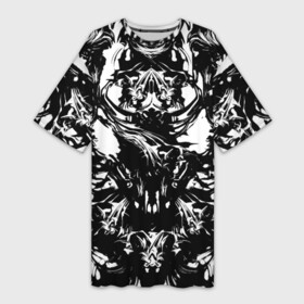 Платье-футболка 3D с принтом Тест Роршаха .by Psy в Петрозаводске,  |  | белое | герман роршах | красивая | психика | психоделика | психология | стиль | тест на психику | узор | чернила | чернильные пятна | черно   белое | черное