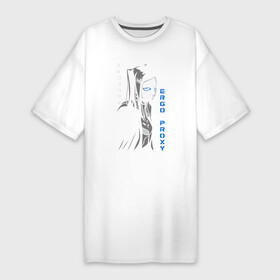 Платье-футболка хлопок с принтом Киберпанк Рил в Петрозаводске,  |  | ergo proxy | rel mayer | ril | ерго прокси | маер | рил | рил майер | рил мэйер | эрго прокси