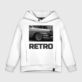 Детское худи Oversize хлопок с принтом Retro   старинный автомобиль в Петрозаводске, френч-терри — 70% хлопок, 30% полиэстер. Мягкий теплый начес внутри —100% хлопок | боковые карманы, эластичные манжеты и нижняя кромка, капюшон на магнитной кнопке | Тематика изображения на принте: retro | retrocar | авто | автомобиль | колесо | монохром | ностальгия | прошлое | ретро | ретрокар | роскошь | скорость | старина