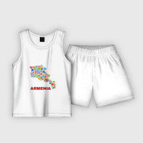 Детская пижама с шортами хлопок с принтом Armenian Color в Петрозаводске,  |  | Тематика изображения на принте: armenia | армения | армяне | армянин | ереван | казказ | карта | ссср | страна | турист | флаг