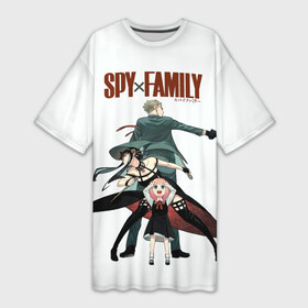 Платье-футболка 3D с принтом Spy Family в Петрозаводске,  |  | family | spy | прикрытие | семья | телепат | шпионы