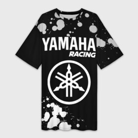 Платье-футболка 3D с принтом YAMAHA  Racing + Краска в Петрозаводске,  |  | auto | logo | moto | motor | paint | racing | symbol | yamaha | авто | автомобиль | брызги | гонки | знак | краска | лого | логотип | логотипы | марка | машина | мото | мотоцикл | мотоциклы | символ | символы | ямаха