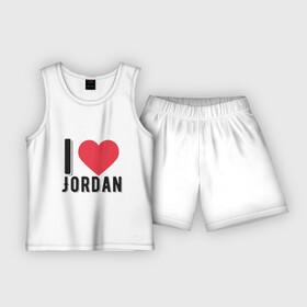 Детская пижама с шортами хлопок с принтом I Love Jordan в Петрозаводске,  |  | basketball | bulls | chicago | game | jordan | nba | sport | баскетбол | баскетболист | буллс | джордан | игра | мяч | нба | спорт | спортсмен | чикаго