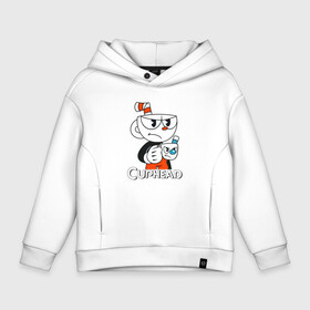 Детское худи Oversize хлопок с принтом Cuphead чашечка с чашечкой в Петрозаводске, френч-терри — 70% хлопок, 30% полиэстер. Мягкий теплый начес внутри —100% хлопок | боковые карманы, эластичные манжеты и нижняя кромка, капюшон на магнитной кнопке | cuphead | cupheadshow | игра чашки | капхед | капхэд | нетфликс | чашечки | чашка | чашки | шоу | шоу чашечка