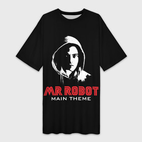 Платье-футболка 3D с принтом MR ROBOT (Хакер) в Петрозаводске,  |  | fsociety | mr robot | programmer | айтишник | анонимус | бинарный код | вебмастер | вендетта | взлом | вирус | гай фокс | информатика | ит специалист | матрица | микросхема | мистер робот | программист | сисадмин