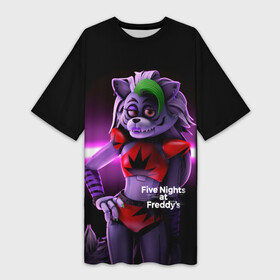 Платье-футболка 3D с принтом Five Nights at Freddy s: Security Breach Волчица Роксанна (Roxanne Wolf) в Петрозаводске,  |  | 5 ночей с фредди | five nights at freddys | roxanne | security breach | wolf | аниматроники | волк | волчица | игра | компьютерная игра | роксанна | фредди