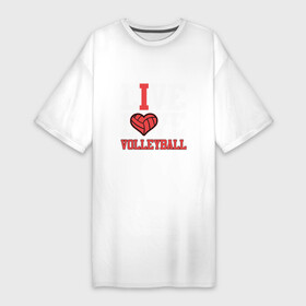Платье-футболка хлопок с принтом Live Love Volleyball в Петрозаводске,  |  | game | love | sport | volley | volleyball | волейбол | волейболист | волейболистка | игра | люблю | мяч | спорт | спортсмен | тренер