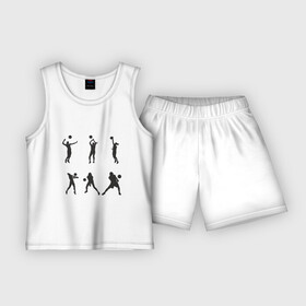 Детская пижама с шортами хлопок с принтом Life  Volleyball в Петрозаводске,  |  | game | sport | volley | volleyball | волейбол | волейболист | волейболистка | игра | мяч | спорт | спортсмен | тренер