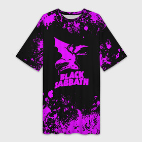 Платье-футболка 3D с принтом Black Sabbath metal в Петрозаводске,  |  | black | black sabbath | geezer | iommi | metal | osbourne | ozzy | paranoid | sabbath