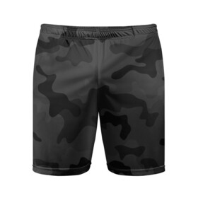 Мужские шорты спортивные с принтом Камуфляж Тёмные Воды в Петрозаводске,  |  | camo | camouflage | dark | water | воды | камуфляж | тёмный