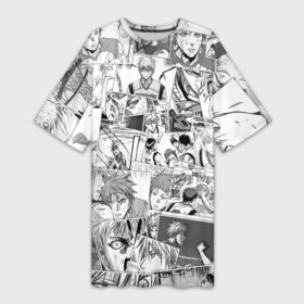 Платье-футболка 3D с принтом Kuroko no Basket pattern в Петрозаводске,  |  | anime | kuroko no basket | kuroko no basuke | taiga kagami | tetsuya kuroko | аниме | анимэ | баскетбол куроко | тайга кагами | тэцуя куроко