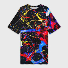 Платье-футболка 3D с принтом Импрессионизм  Vanguard neon pattern в Петрозаводске,  |  | color | fashion | imressionism | neon | paint | pattern | vanguard | авангард | импрессионизм | краска | мода | неон | узор | цвет