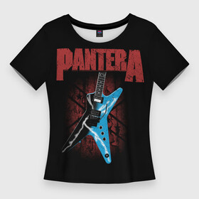 Женская футболка 3D Slim с принтом PANTERA (гитара) в Петрозаводске,  |  | hard rock | heavy metal | pantera | punks not dead | rock music | rocker | rocknroll | slayer | thrash metal | анархия | гитара | глэм метал | грув метал | металл | панк рок | пантера | рок музыка | рок н ролл | рокер | трэш метал | тяжелый рок