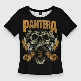 Женская футболка 3D Slim с принтом PANTERA (Mouth For War) в Петрозаводске,  |  | anarchy | heavy metal | music | pantera | punks not dead | rock music | rocker | slayer | thrash metal | анархия | гитара | глэм метал | грув метал | металл | панк рок | пантера | рок музыка | рок н ролл | рокер | трэш метал | тяжелый рок