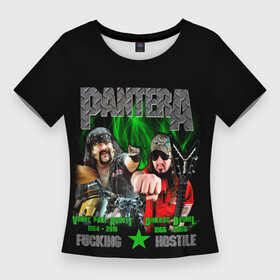 Женская футболка 3D Slim с принтом Pantera  Пантера. в Петрозаводске,  |  | alternative | darrel | hardcore | metal | music | pantera | punk | rock | usa | альтернатива | гранж | группа | дамбен даррел | металл | музыка | панк | пантера | рок | сша