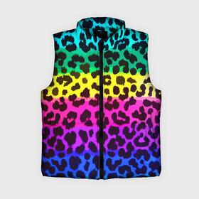 Женский жилет утепленный 3D с принтом Leopard Pattern   Neon в Петрозаводске,  |  | fashion | leopard | neon | pattern | skin | vanguard | авангард | леопард | мода | неон | узор