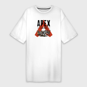 Платье-футболка хлопок с принтом Apex Legends  All Star в Петрозаводске,  |  | apex | apex legends | game | апекс | апекс лежендс | гик | игра | персонаж апекс