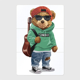 Магнитный плакат 2Х3 с принтом КРУТОЙ МИШКА | COOL BEAR в Петрозаводске, Полимерный материал с магнитным слоем | 6 деталей размером 9*9 см | art | bear | cool bear | drawing | guitar | hat | hoodie | sweatshirt | арт | гитара | крутой мишка | медведь | мишка | очки | рисунок | толстовка | худи | шапка