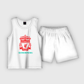 Детская пижама с шортами хлопок с принтом LIVERPOOL  Liverpool в Петрозаводске,  |  | club | footbal | liverpool | logo | знак | клуб | ливерпуль | логотип | логотипы | символ | символы | форма | футбол | футбольная | футбольный