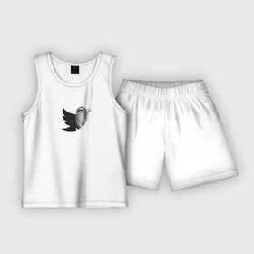 Детская пижама с шортами хлопок с принтом Илон Маск купил Твиттер в Петрозаводске,  |  | elon musk | elona musk | twitter | илон маск | купил | твиттер